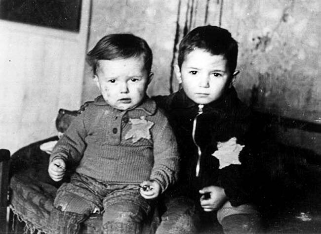 Jewish Children Wearing Star of David